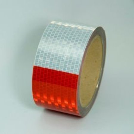 TOP TAPE AND LABEL Conspicuity DOT-C2 Reflective Tape, Red/White, 2"W x 30'L Roll, V57203SR V57203SR